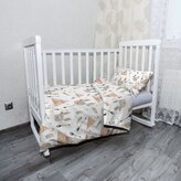 Dětské povlečení do postýlky Zajíci u stanu: 130x90 / 40x60