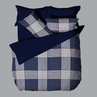 B.E.S. - Petrovice, s.r.o. Povlečení DELUXE z bavlněného saténu 140x200+70x90 - Squares