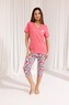 Piżama Regina 698 kr/r M-XL W25 damska różowy L