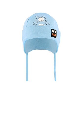 Czapka AJS 50-012 dziecięca błękitny 36-38 cm