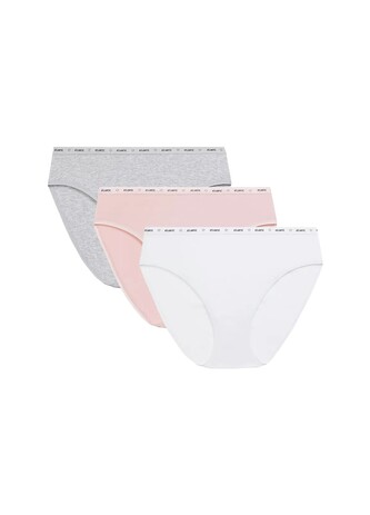 Figi Atlantic 3CLP-010 High Sport Leg A'3 S-XL biały-szary melanż-różowy S