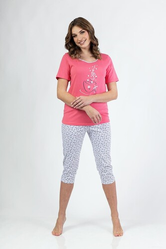 Piżama Regina 685 kr/r M-XL W25 damska koralowy M