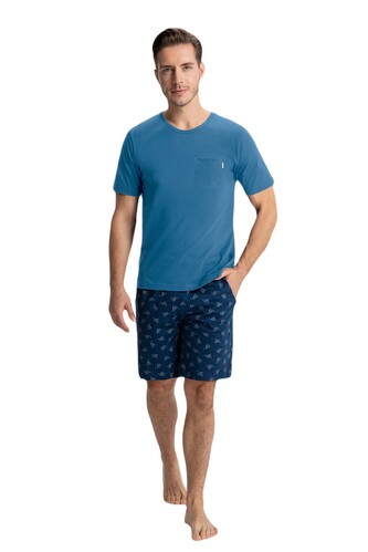 Piżama Luna 807 kr/r 3XL męska turkusowy 3XL