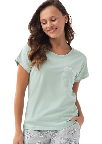 Piżama Luna 342 kr/r 3XL damska zielony 3XL