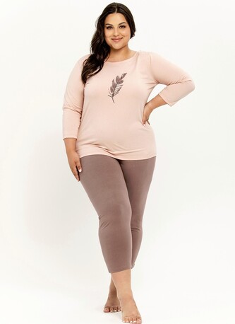 Piżama Taro Jane 3289 3/4 2XL-3XL Z24/25 damska pudrowy beż XXL