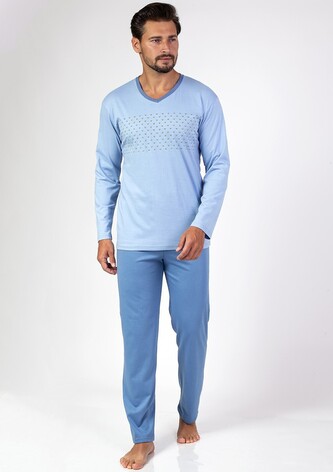 Piżama Regina 468 dł/r 2XL-3XL Z24/25 męska niebieski XXL