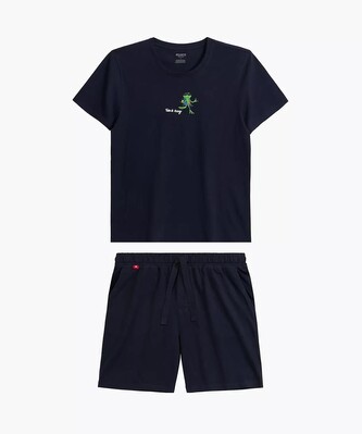 Piżama Atlantic NMP-383 kr/r S-2XL męska granatowy L