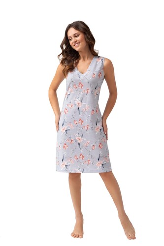 Koszula Luna 183 sz/r M-2XL L24 damska szary L