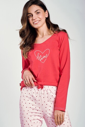 Piżama Taro Amalia 3235 dł/r S-XL damska malinowy M