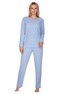 Piżama Regina 643 dł/r Frotte M-XL  damska niebieski S