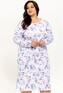 Koszula Taro Ginny 3261 Interlock dł/r 2XL-3XL Z24/25 damska biały-kwiatki XXL