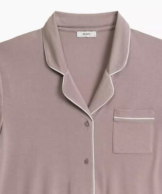 Piżama Atlantic NLP-496 kr/r S-2XL damska rozpinana różany XL