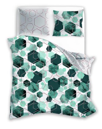 POŚCIEL KPL.220X200+2x70X80 MILAGRO VERDE 009 SATYNA BAW.