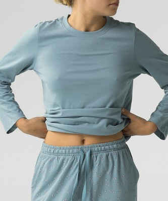 Piżama Atlantic NLP-483 dł/r S-2XL damska stalowy niebieski XXL