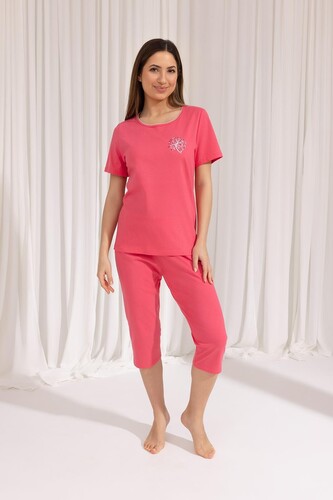 Piżama Regina 692 kr/r M-XL W25 damska malina XL