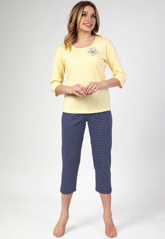 Piżama Regina 683 3/4 S-XL Z24/25 damska żółty XL