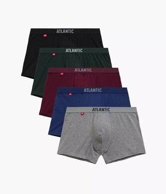 Bokserki Atlantic 5SMH-004/24 A'5 M-2XL czarny-szary melanż-zielony XL