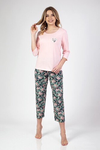 Piżama Regina 679 3/4 2XL-3XL Z24/25 damska róż XXL