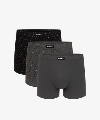 Bokserki Atlantic 3MH-025/11/12 A'3 S-2XL czarny-khaki XXL