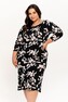 Koszula Taro Charlotte 3254 3/4 2XL-3XL Z24/25 damska czarny-kwiaty 3XL