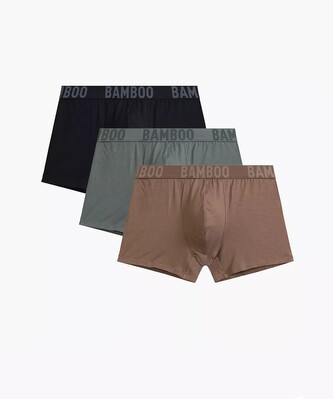 Bokserki Atlantic 3MH-215 Bamboo A'3 S-2XL khaki-czarny-beżowy XL