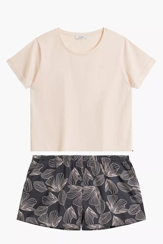 Piżama Atlantic NLP-489 S-XL pudrowy-grafitowy L