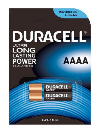 Baterie Duracell AAAA, MN2500, MX2500, GP25A, E96, LR8D425, V4004, LR8, LR61, 1,5V, blistr 2 ks