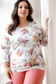 Piżama Taro Louisa 3262 3/4 2XL-3XL Z24/25 damska biały-kwiaty XXL