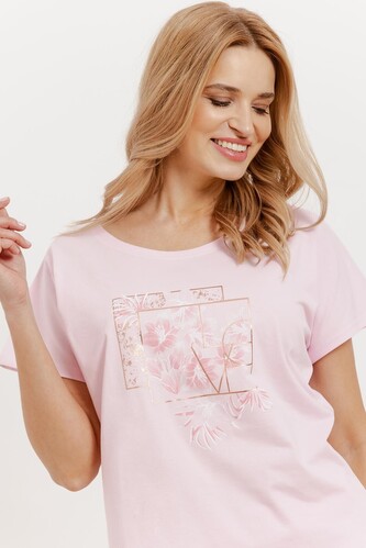 Piżama Taro Isla 3413 kr/r S-XL W25 damskie różowy L