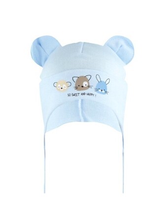 Czapka AJS 50-014 dziecięca błękitny 36-38 cm