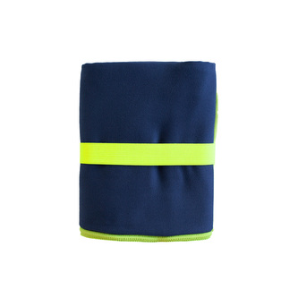 RĘCZNIK FITNESS 80X130 MICROFIBRA GRANAT GUMKA/OBSZYCIE LIMONKOWE