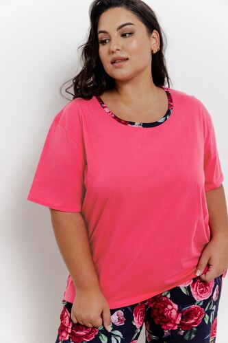 Piżama Taro Claire 3359 kr/r 2XL-3XL W25 damska fuksja XXL