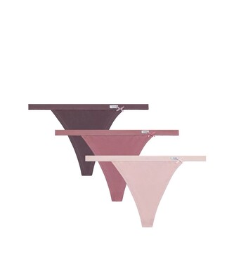 Stringi Atlantic 3CLP-014 Thongs A'3 S-L różowy jasny-rose ciemny-rose L