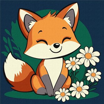 Malowanie po numerach -Piękna lisiczka Kids