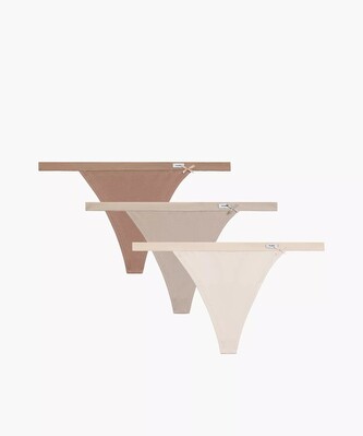 Stringi Atlantic 3CLP-014 Thongs A'3 S-L ecru-beżowy-beżowy ciemny L