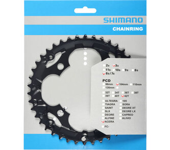 převodník 42z Shimano Acera FC-M361 3x7/8 4 díry