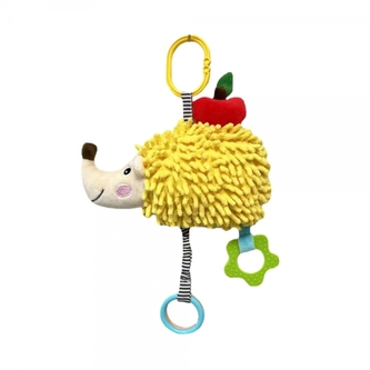 Závěsná edukační hračka s melodii a s kousátkem - Ježek