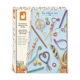 Janod Atelier Maxi Kreatívna sada Tvoríme s bužírkami Scoubidou Mier a láska od 7 rokov Janod Atelier Maxi Kreatívna sada Tvoríme s bužírkami Scoubidou Mier a láska od 7 rokov