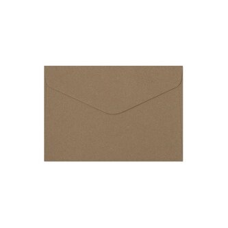 Ozdobné obálky Kraft - C6, 120 g, tm.béžové, 10 ks