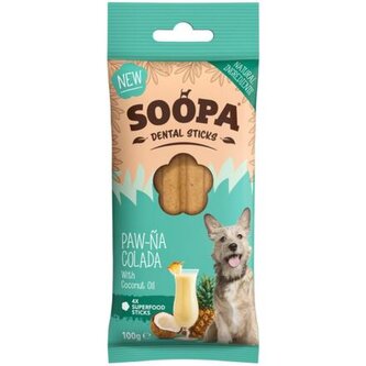 Dentální tyčinky Soopa Paw-Na Colada 100 g