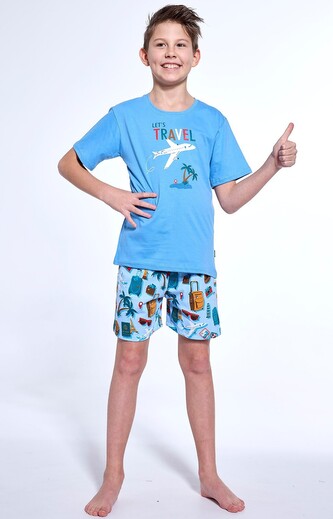 Piżama Cornette Young Boy 790/121 Travel 3 134-164 niebieski 158-164