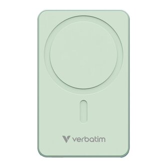 Verbatim magnetická bezdrátová powerbanka Charge 'n' Go Essentials, 5000mAh, zelená