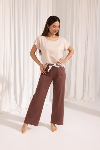 Piżama Regina 699 kr/r S-XL W25 damska beżowy XL