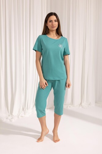 Piżama Regina 692 kr/r M-XL W25 damska zielony M