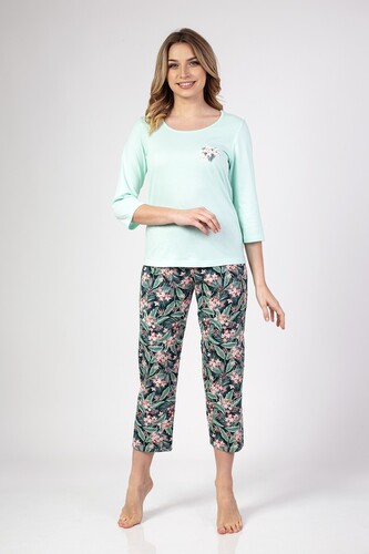 Piżama Regina 679 3/4 2XL-3XL Z24/25 damska zielony XXL