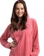 Szlafrok Luna 389 Velour M-2XL Z24 damski koralowy L
