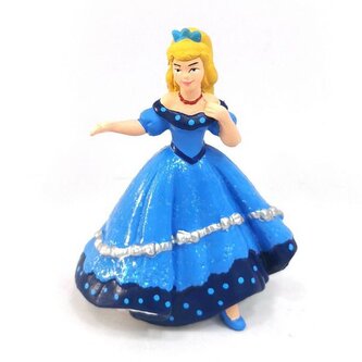 C - Figurka Princezna v modrých šatech 9 cm