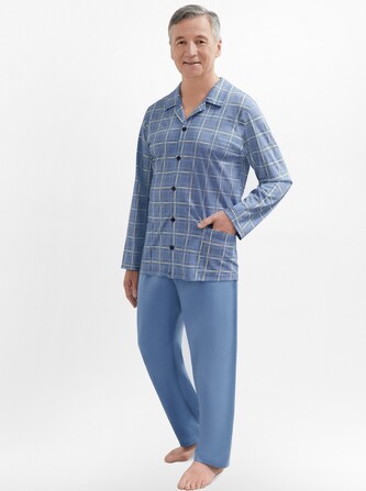 Piżama Martel Antoni 403 dł/r M-2XL męska rozpinana niebieski XXL