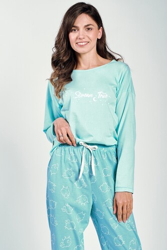 Piżama Taro Abi 3217 dł/r S-XL Z24/25 damska turkusowy M