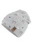 Czapka AJS 50-055 dziecięca szary melanż 44-46 cm